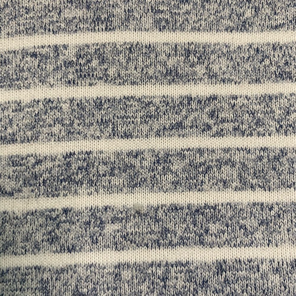 Thread & Supply Blue and White Striped Quarter Zip along Sleeve Pullover - Picture 3 of 6